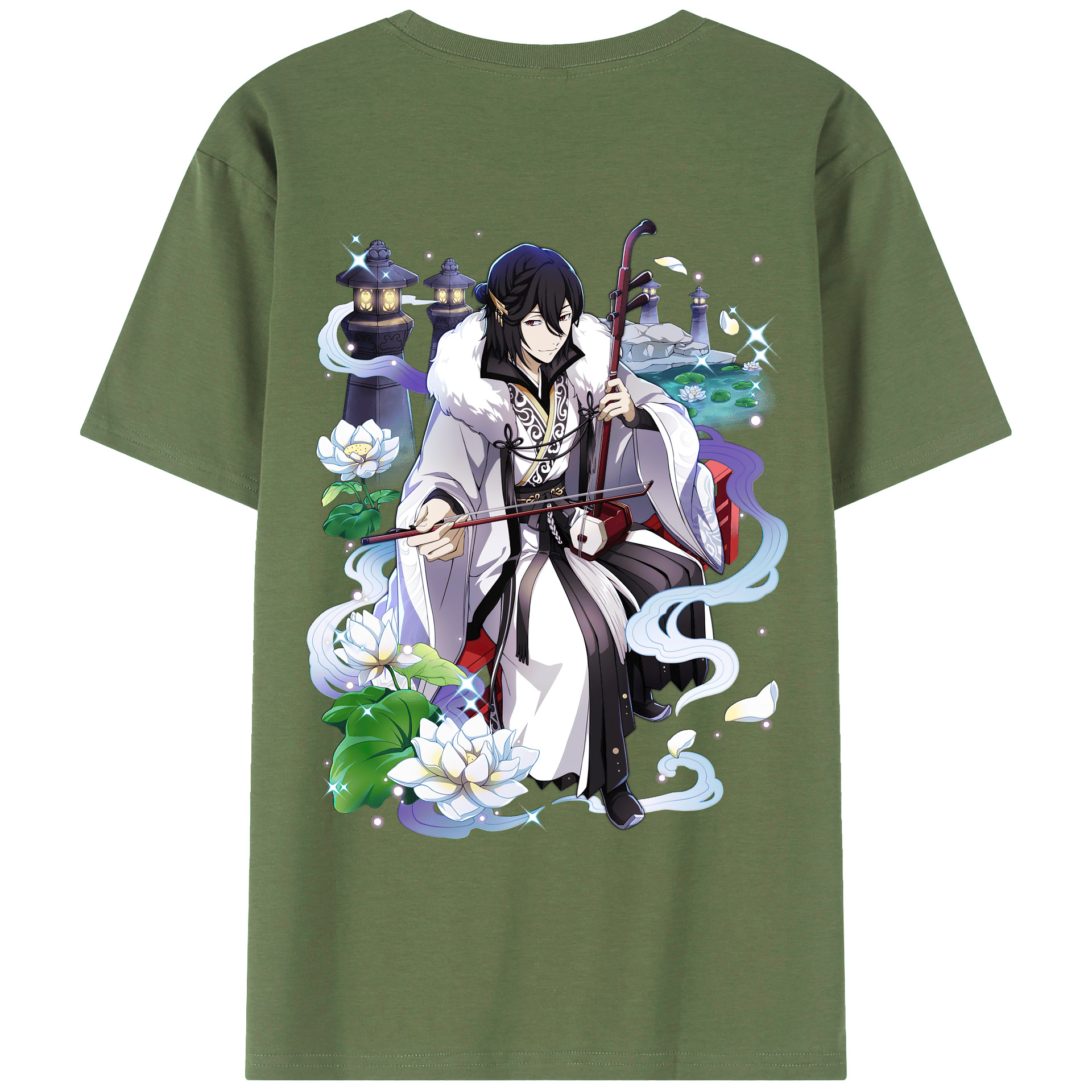 （画像用） 文豪ストレイドッグス Bungo Stray Dogs 綿100％ メンズ半袖Tシャツ（バックプリント） 通気性